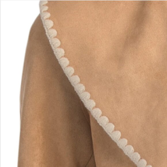 SOLITAIRE Faux Suede Wrap Jacket - Picture 3 of 3